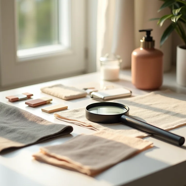 Amostras de produtos diversos sendo analisadas para encontrar fornecedores confiáveis no exterior.