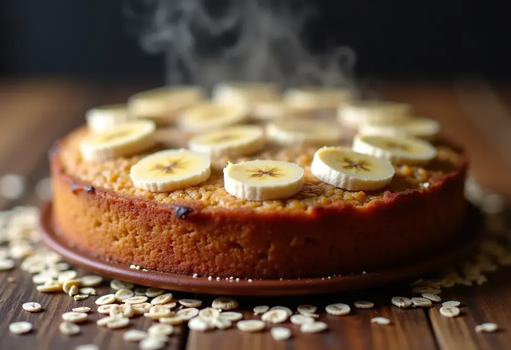 Bolo de banana com aveia fit, perfeito para emagrecer