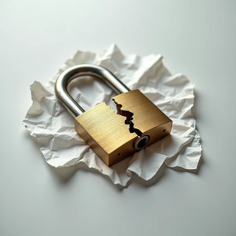 Cadeado quebrado simbolizando vulnerabilidade online
