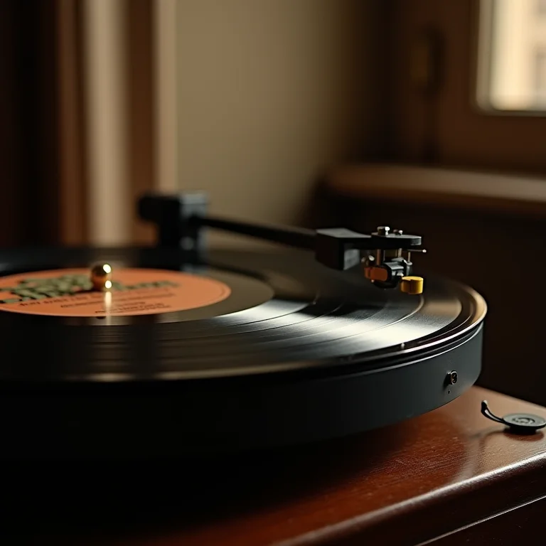 Capa do álbum 'The Famous 1938 Carnegie Hall Jazz Concert' de Benny Goodman em um rádio antigo.