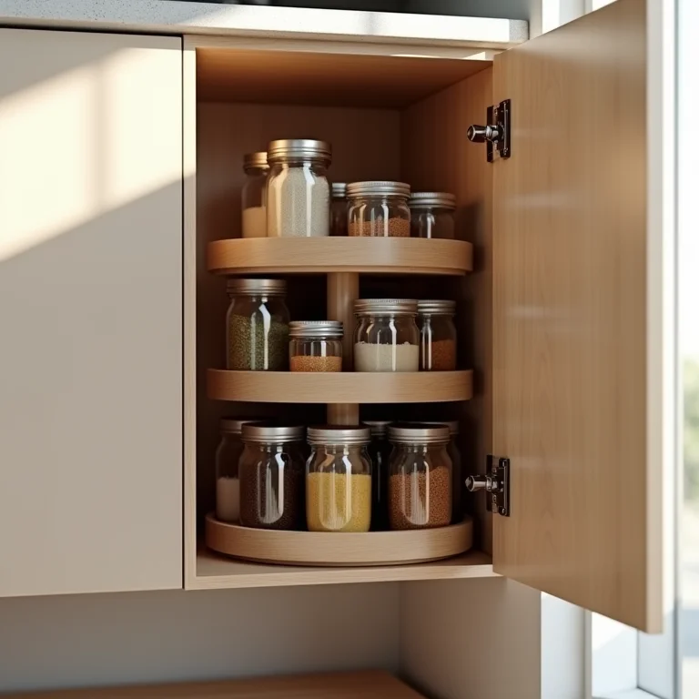 Carrusel giratório para armário de canto