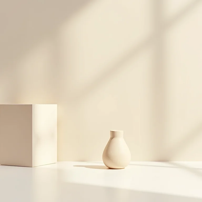 Cenário minimalista para fotos de produtos, estilo editorial