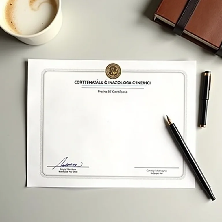 Certificado de reservista em cima de uma mesa