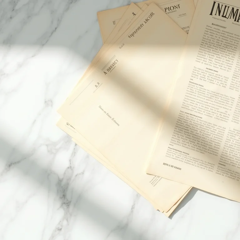 Certificados de ações antigos e jornal financeiro moderno