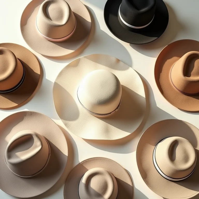 Chapéus com diferentes tamanhos de aba