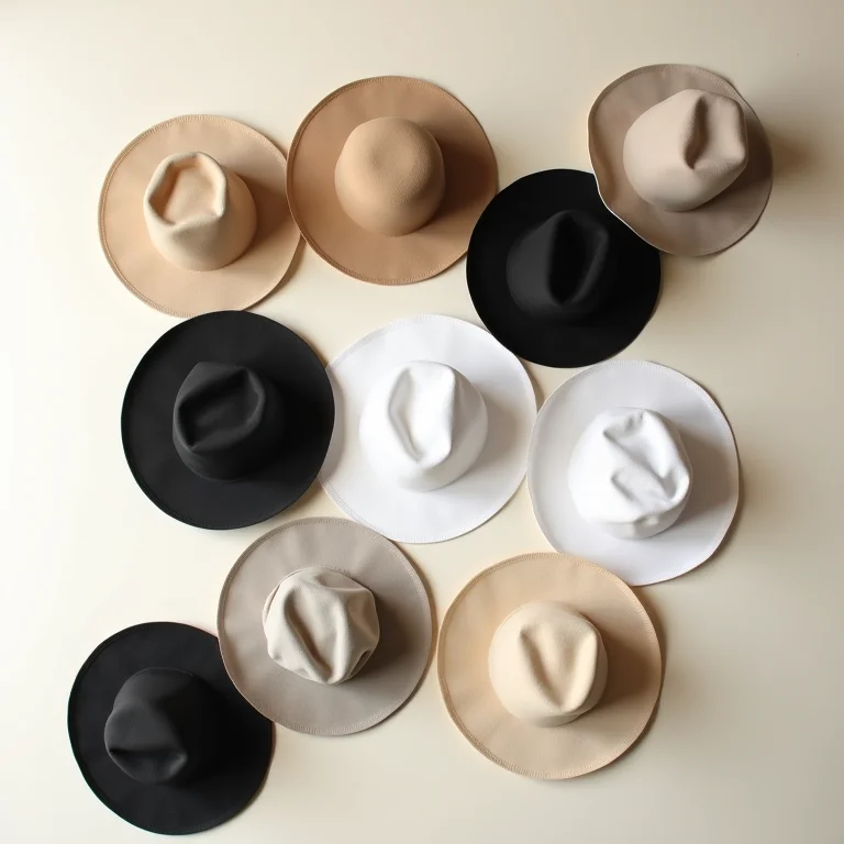 Chapéus em cores neutras