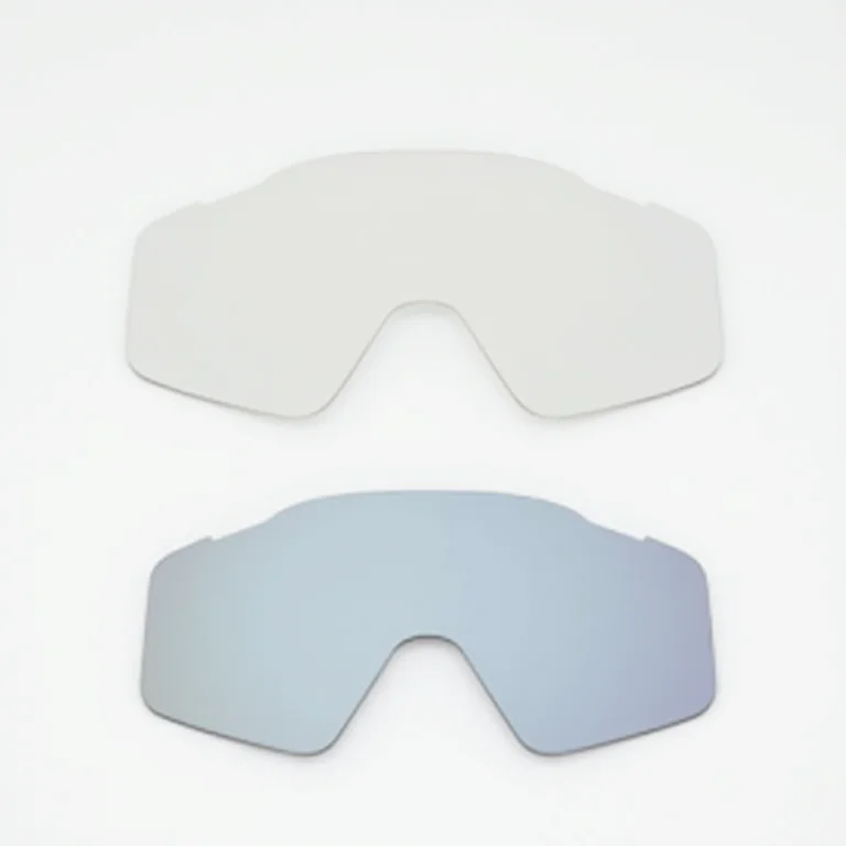 Diferentes tipos de lentes de óculos de natação.