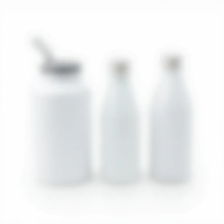 Diferentes tipos de tampas e mecanismos de vedação de garrafas térmicas.