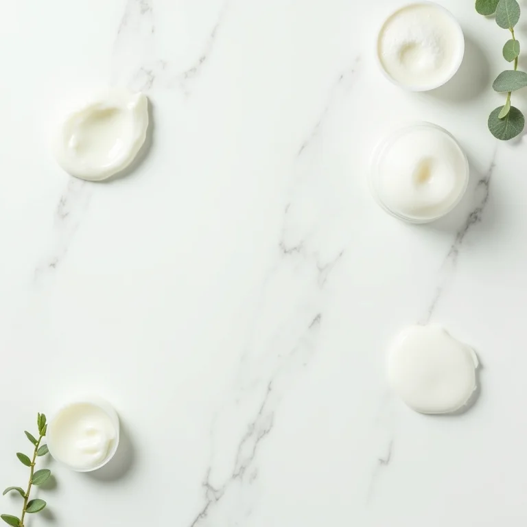 Diversos sabonetes faciais em um flat lay.