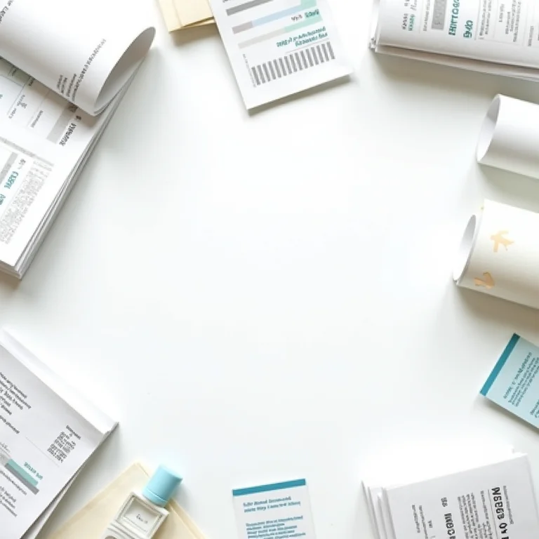 Documentos financeiros organizados