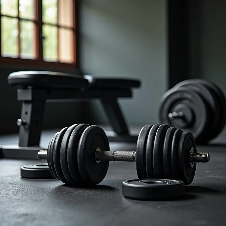 Equipamentos básicos utilizados na musculação.