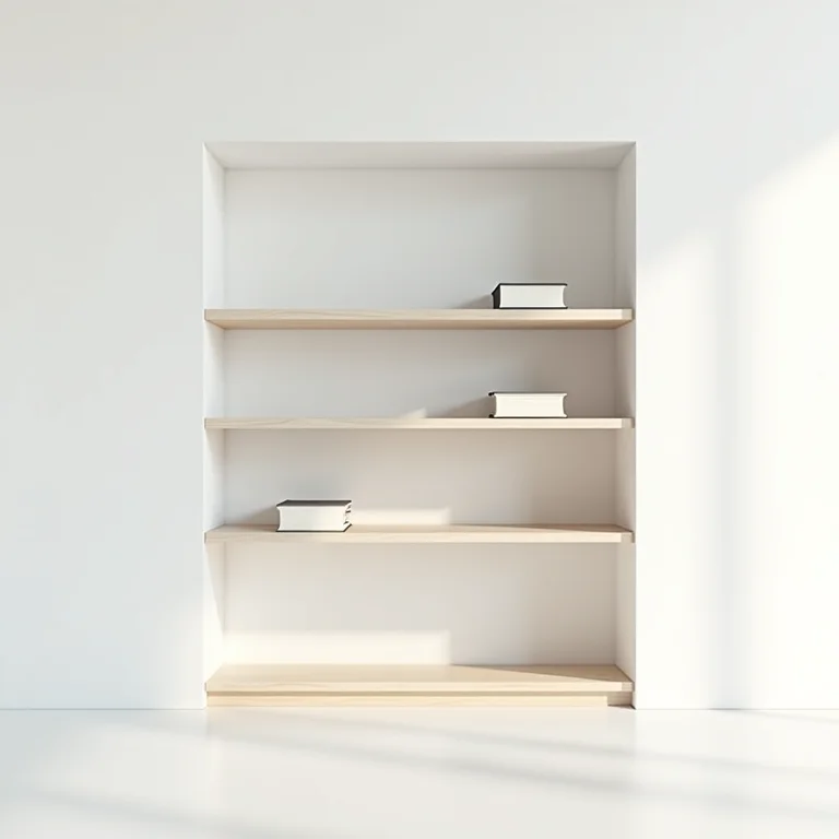 Estante minimalista vazia