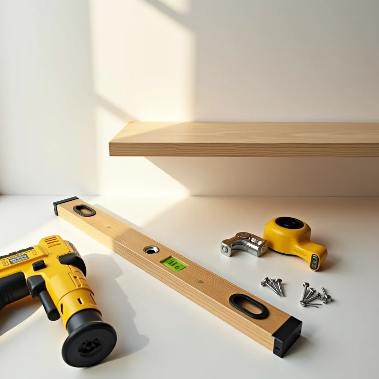 Ferramentas e materiais necessários para instalar mesa de cabeceira suspensa