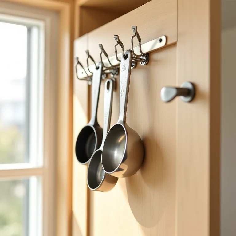 Ganchos e barras para organização de cozinha