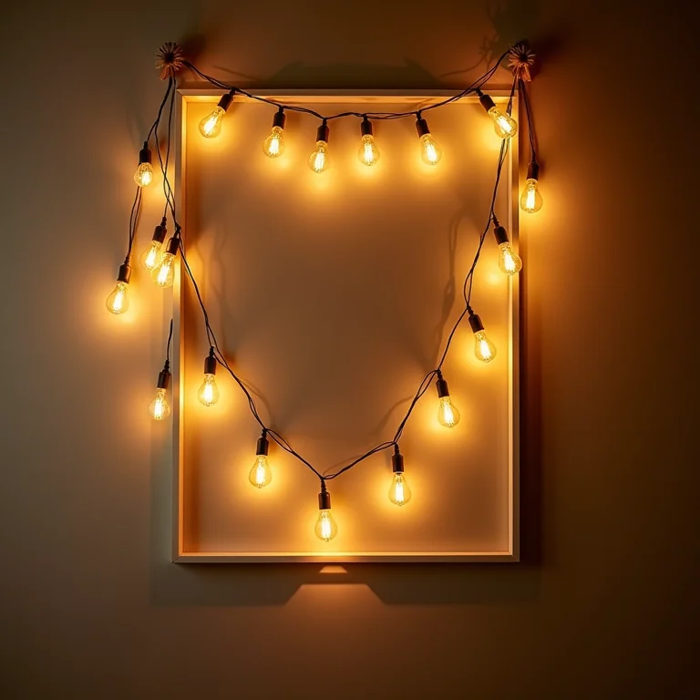 Iluminação estratégica em mural de fotos