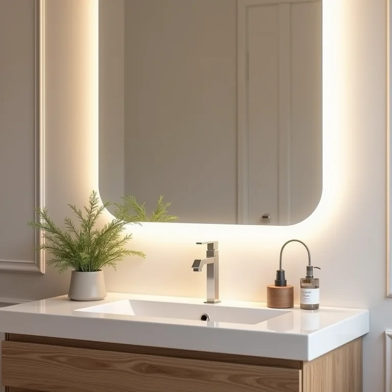 Iluminação ideal para espelhos de lavabo