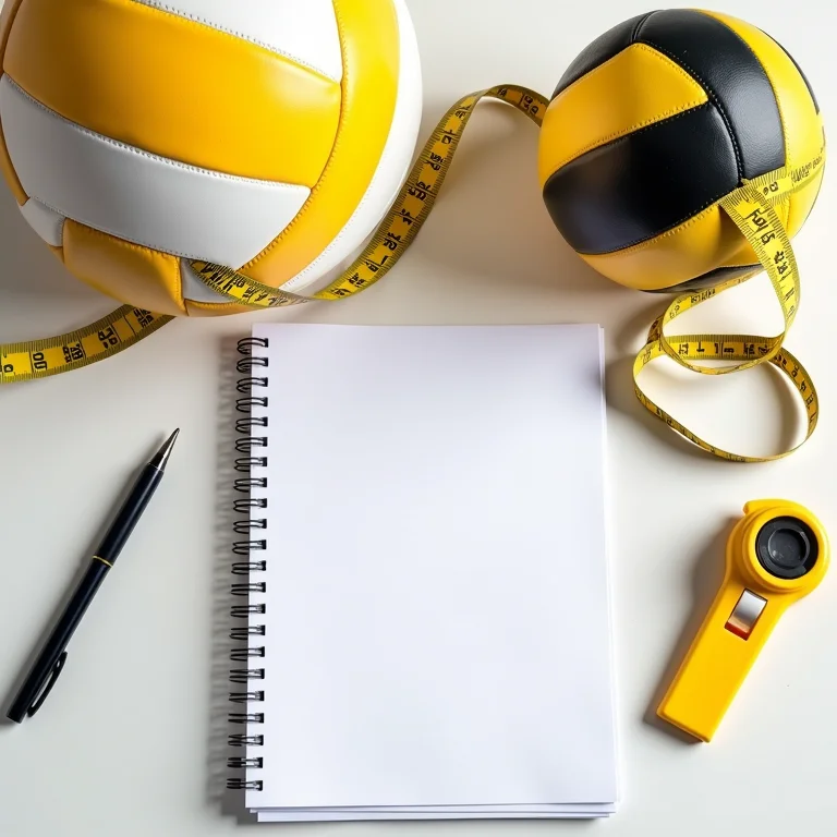 Imagem conceitual mostrando os elementos que definem uma bola de vôlei profissional.