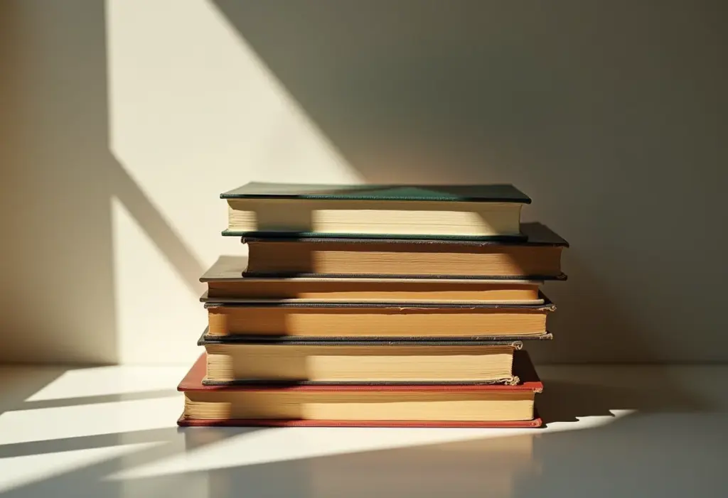 Livros de Clarice Lispector empilhados