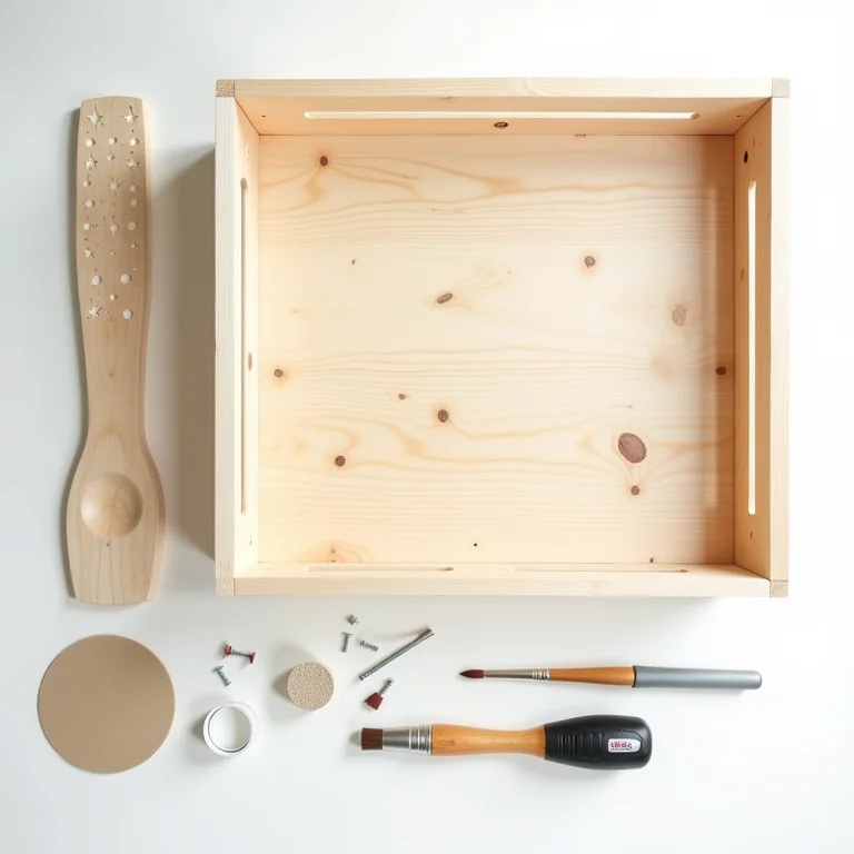 Materiais necessários para fazer uma mesa de centro com caixotes