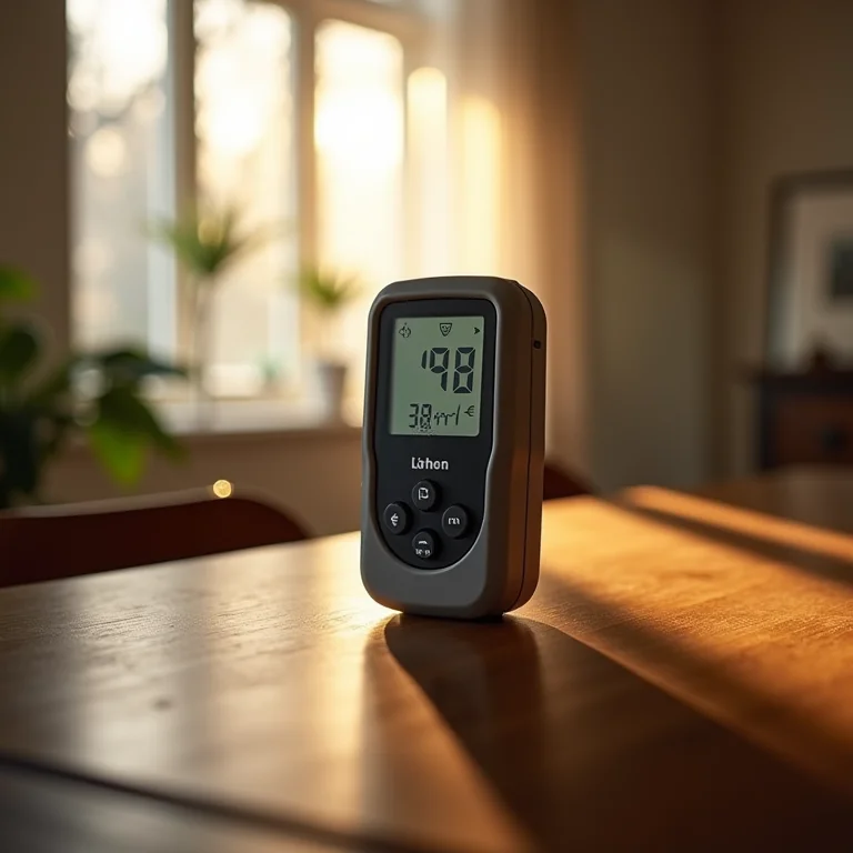 Medindo a luz natural em uma sala de jantar