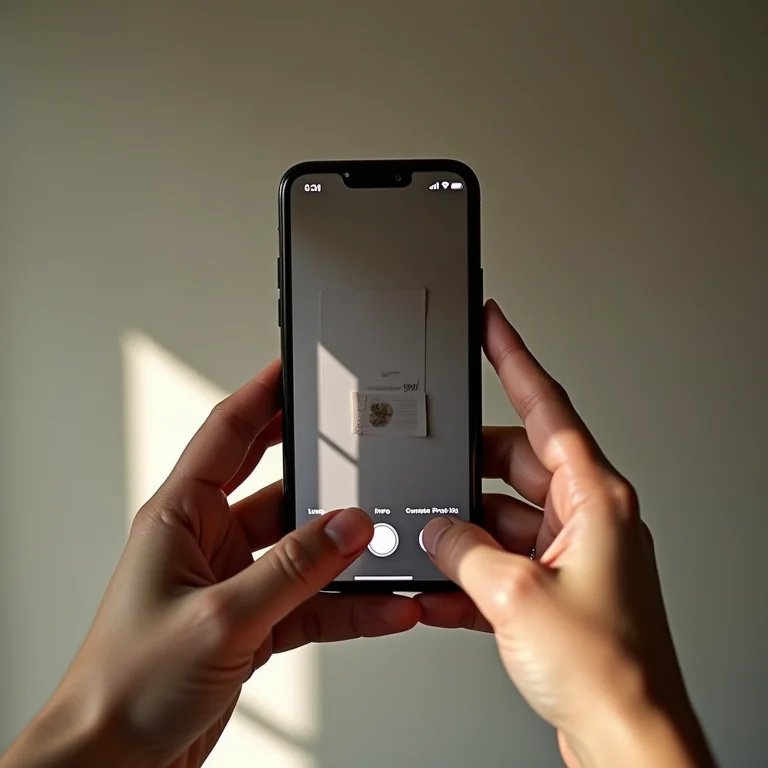 Mulher branca com sardas usando a função 'Liberar Espaço' no Google Fotos.