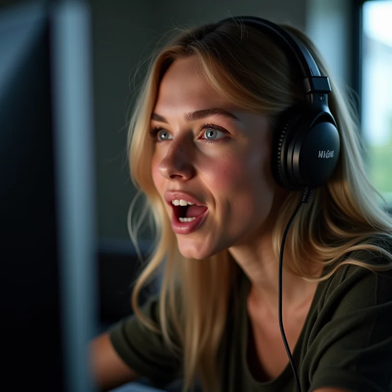 Mulher branca jogando MOBA no PC