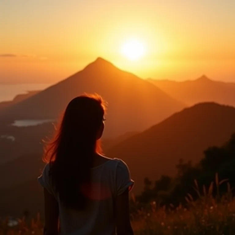 Mulher latina apreciando a vista do Morro do Pai Inácio na Chapada Diamantina.
