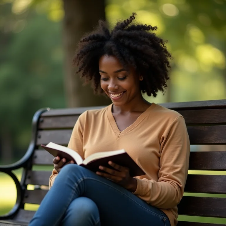 Mulher latina segurando um livro de contos