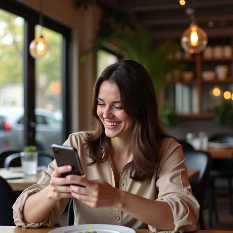 Mulher seguindo especialistas em gastronomia no Tripadvisor.