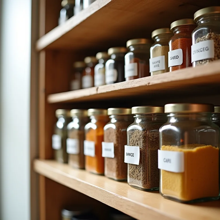 Organização criativa de um porta-temperos