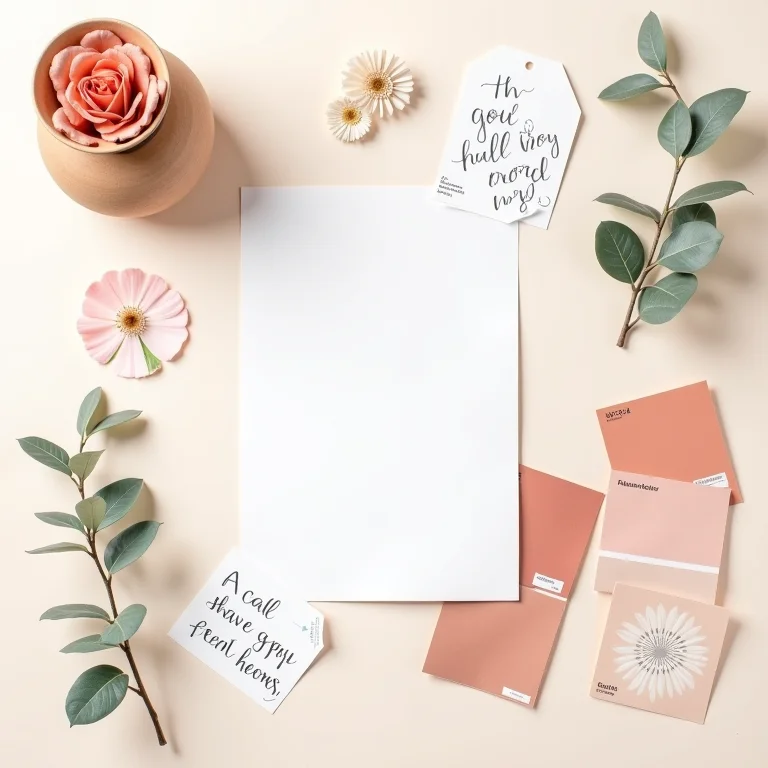 Paleta de cores e planejamento para mural de fotos