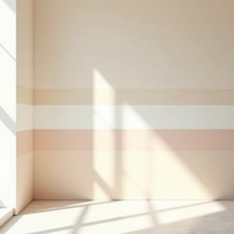 Parede com pintura horizontal em ambiente minimalista