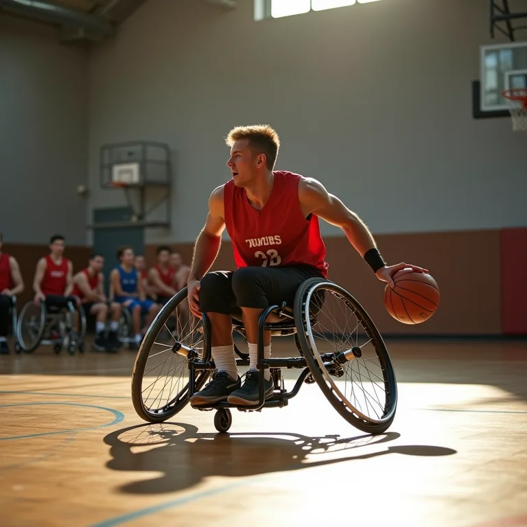 Partida de basquete em cadeira de rodas