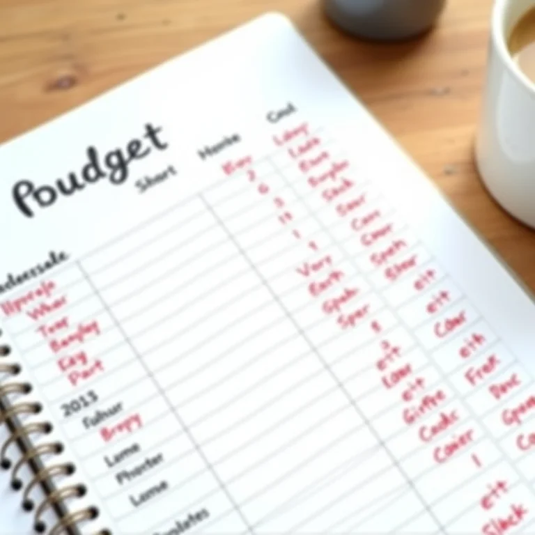 Planilha de gastos com despesas desnecessárias marcadas em vermelho.