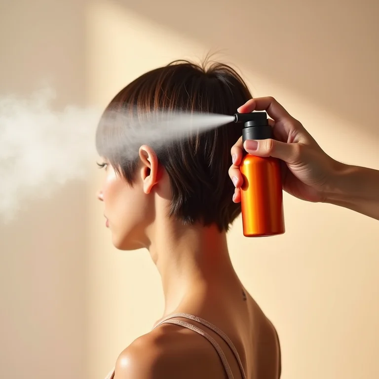 Proteção térmica para cabelo pixie