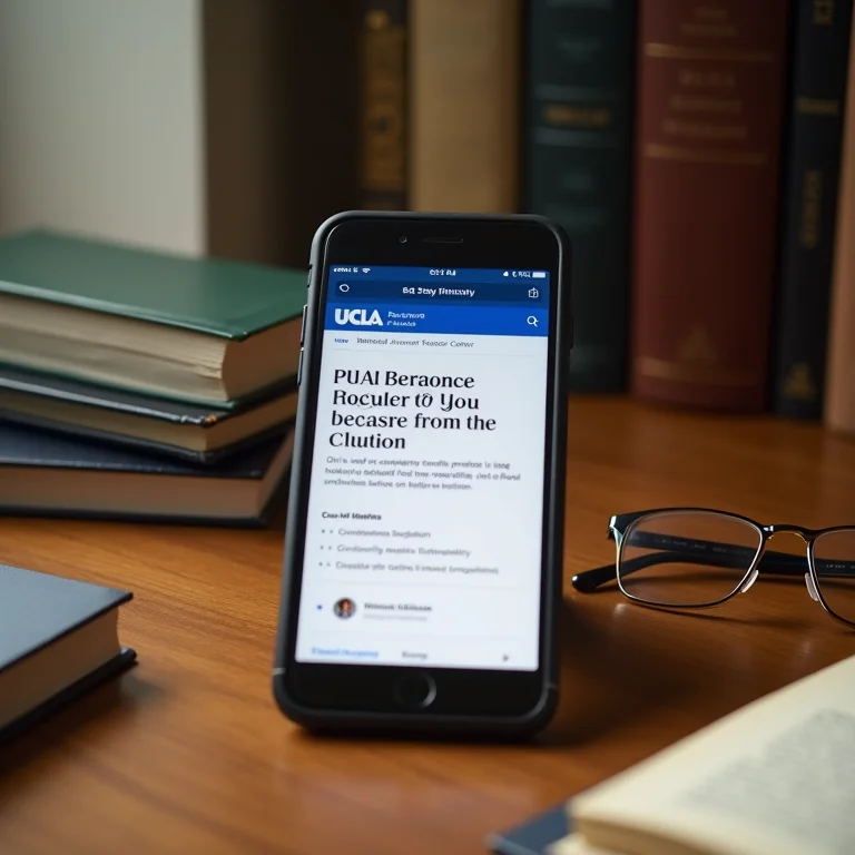 Site do UCLA Mindful Awareness Research Center em um smartphone.