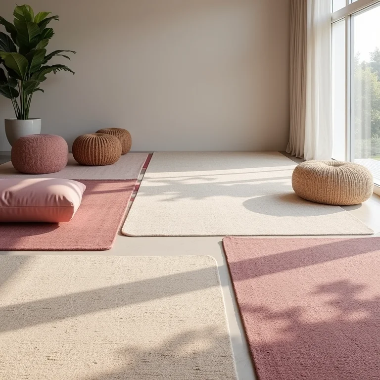 Tapetes sintéticos de nylon, poliéster e olefina