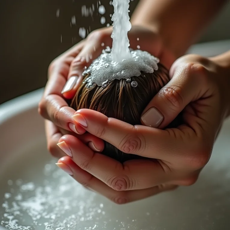 Técnica correta de lavagem do cabelo