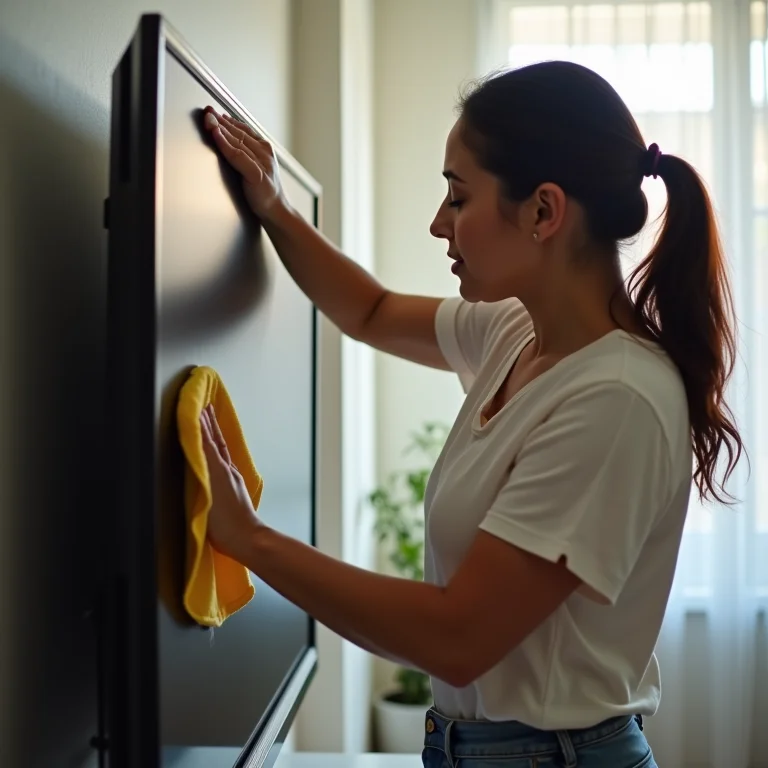Técnica correta para limpar a TV