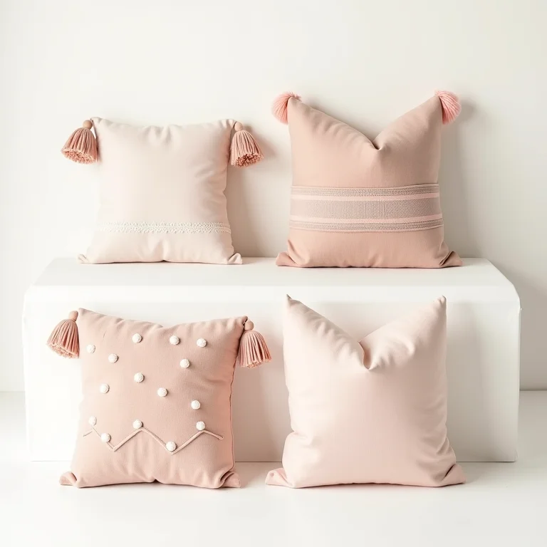 Técnicas criativas para acabamento de almofadas sem costura.