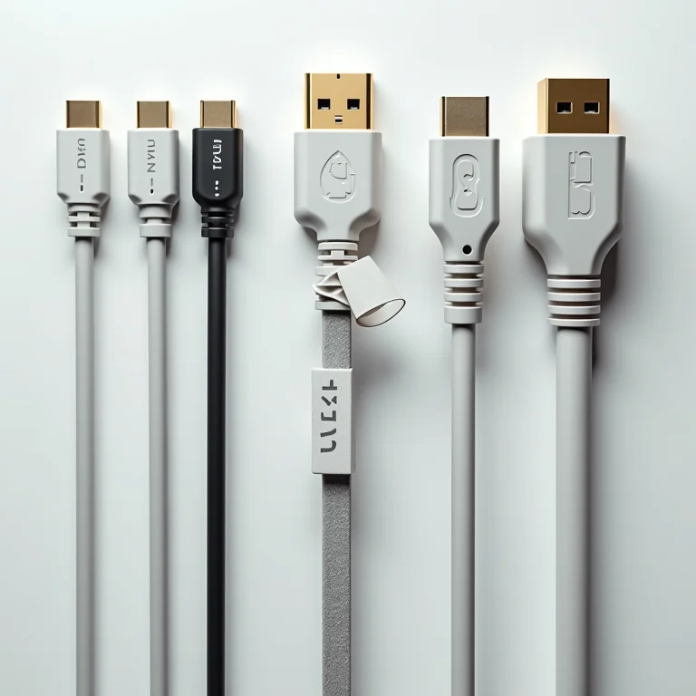 Tipos de cabos identificados para organização