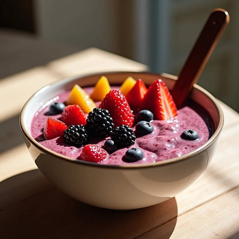 Açaí com frutas frescas, uma opção rápida e barata em Arraial do Cabo