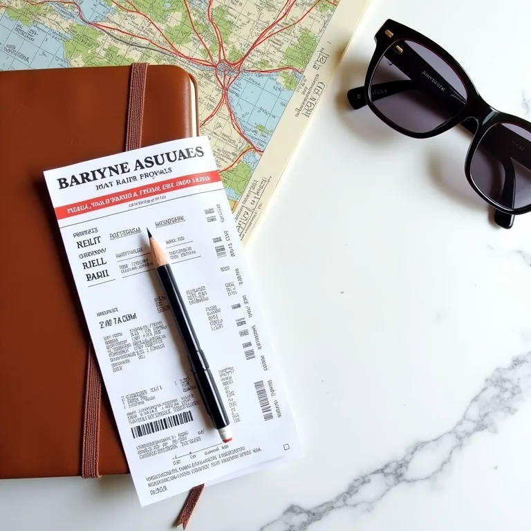 Acessórios de viagem para roteiro de trem na Itália