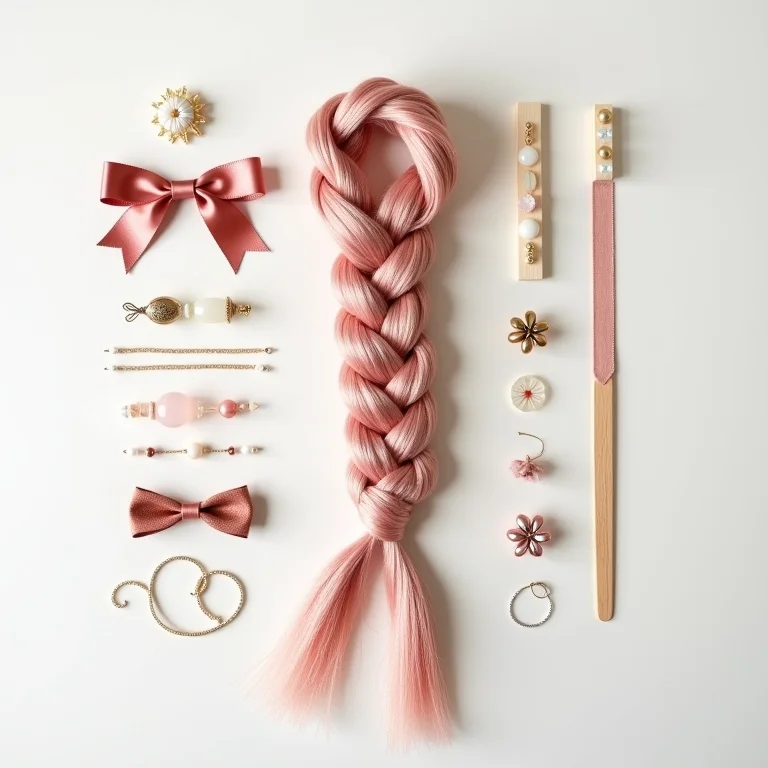 Acessórios para personalizar tranças.
