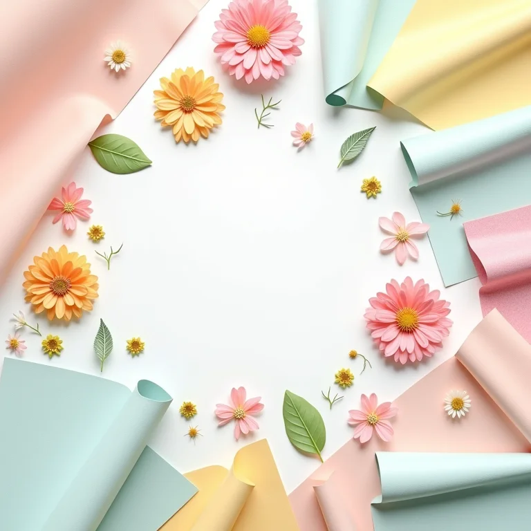 Adesivos decorativos com diferentes cores e texturas.