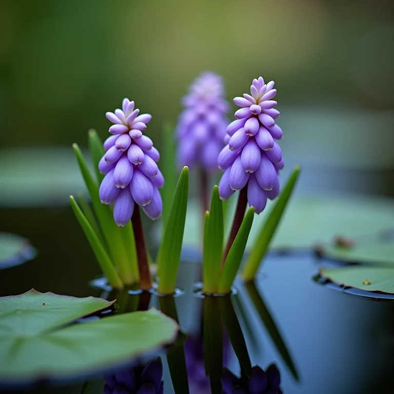 Aguapé florescendo no Pantanal