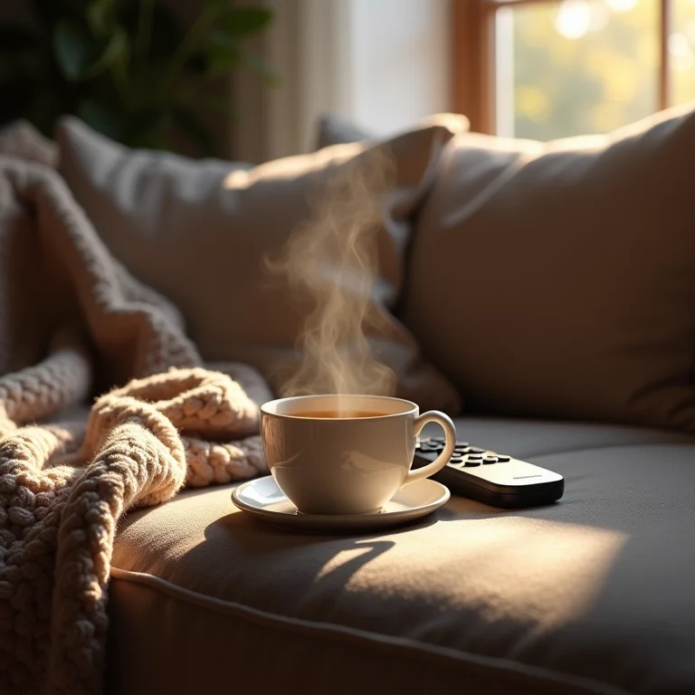 Ambiente aconchegante para maratonar doramas na Netflix