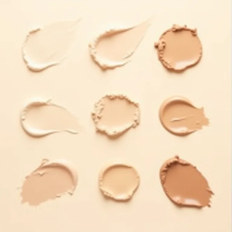 Amostras de bases leves em diferentes tons.