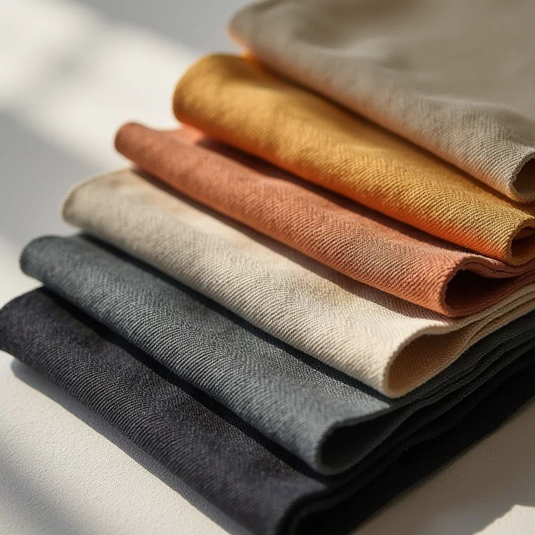 Amostras de tecido de lona em cores diversas