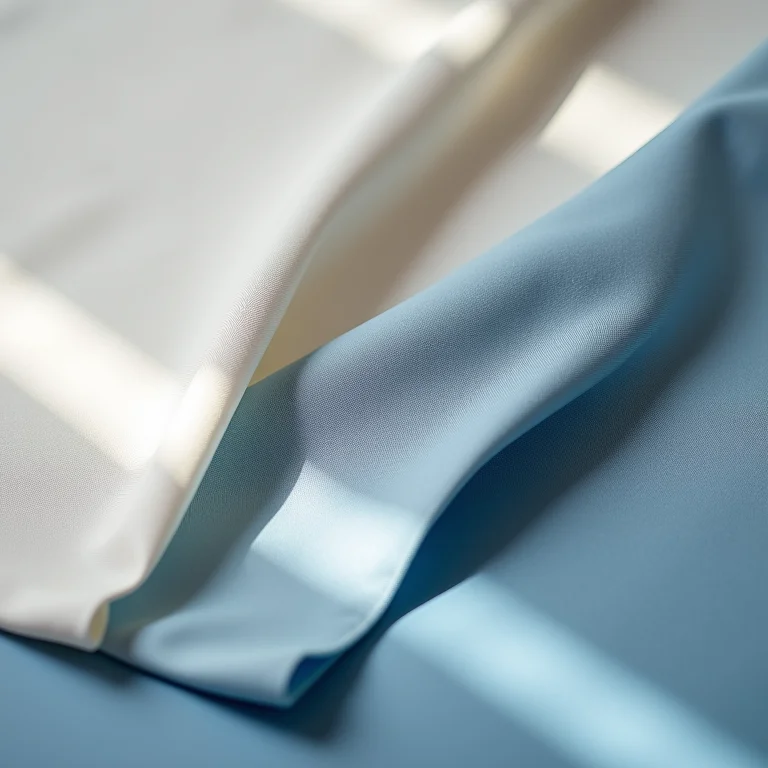 Amostras de tecidos sintéticos (poliéster e nylon)